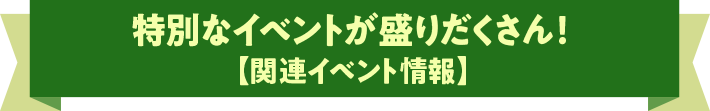 特別なイベントが盛りだくさん！【関連イベント情報】