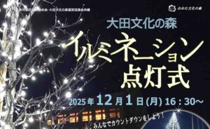 【大森】2025/12/1(月)大田文化の森で「イルミネーション点灯式」開催