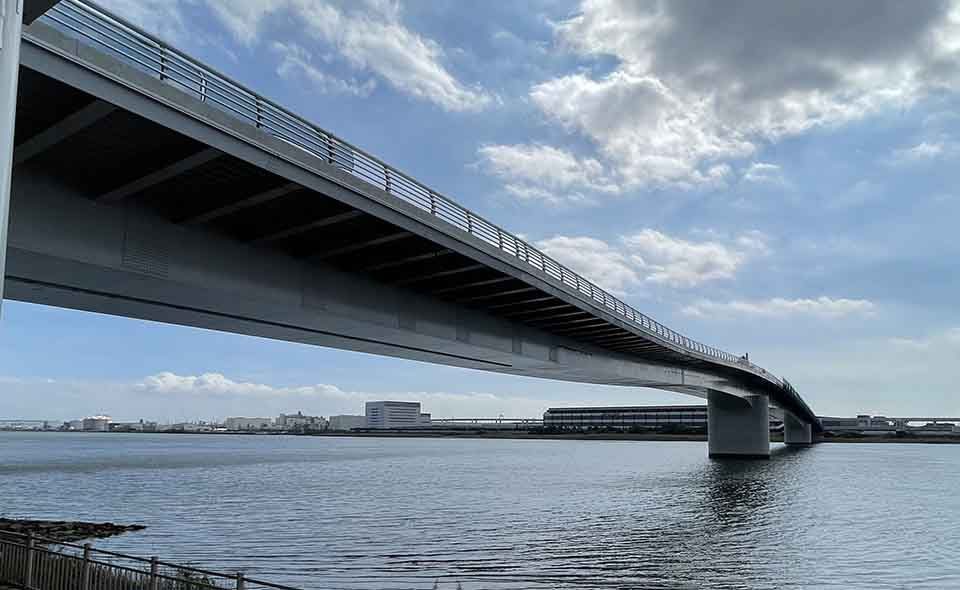環状8号線の羽田付近から川崎に渡る新ルート『多摩川スカイブリッジ』(令和4年3月12日開通予定)