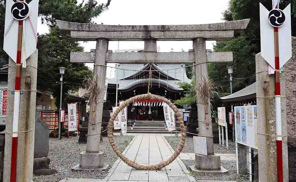 夏越の大祓：茅の輪くぐりを実施している大田区内の神社　⑥ 磐井神社