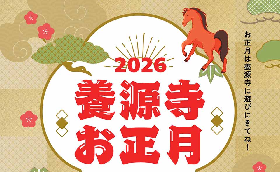 【池上】養源寺でお正月！2026/1/3(土)まで本堂を開堂してお正月行事を開催中